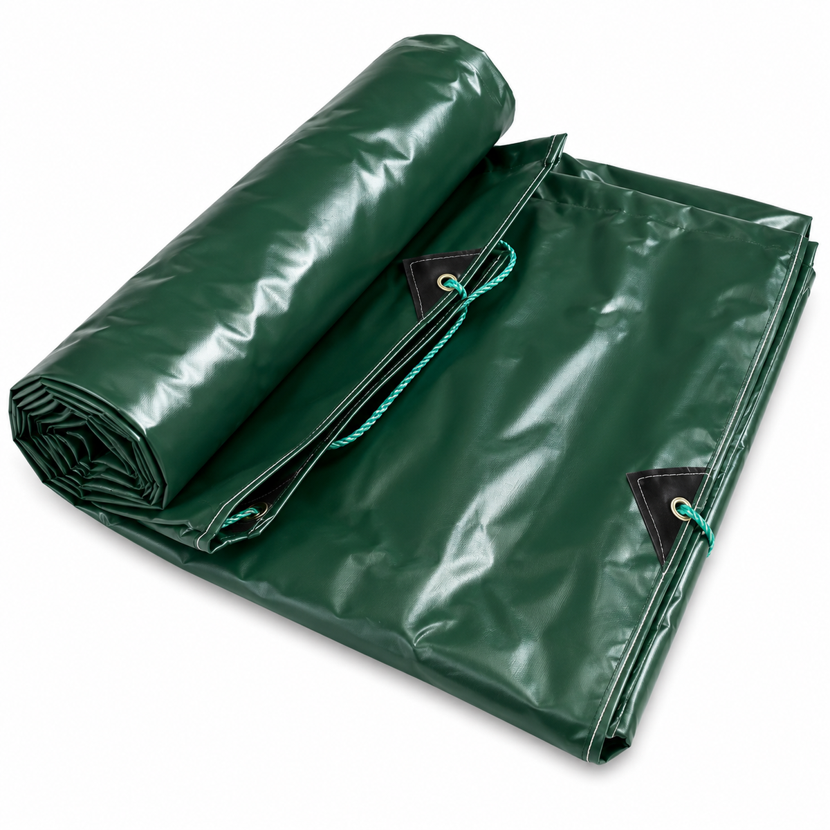 HEAVY DUTY PVC TARPAULIN 610GSM GREEN - WATERPROOF INDUSTRIAL COVER