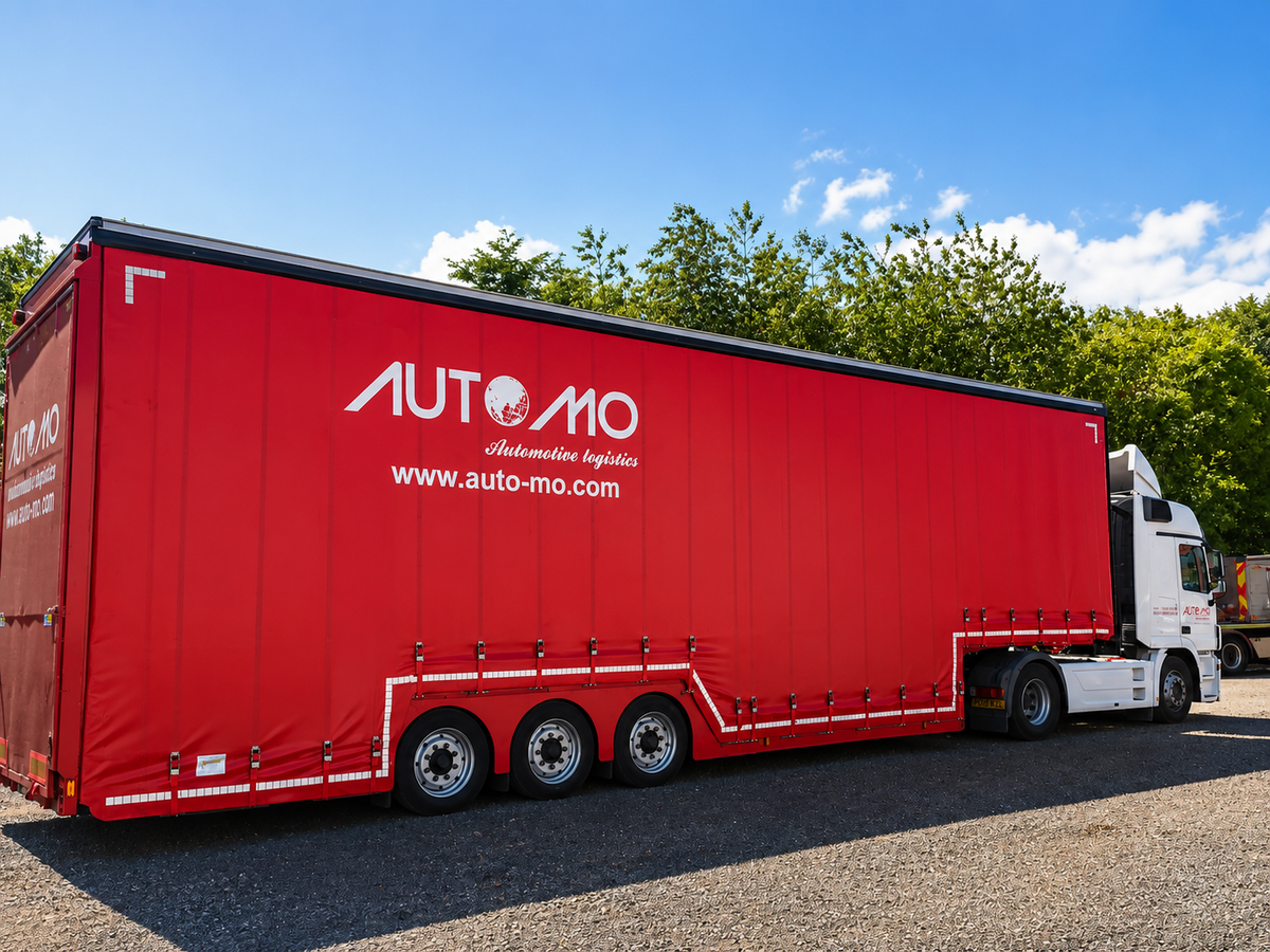 Bespoke trailer tension curtains manufactured by Mudfords