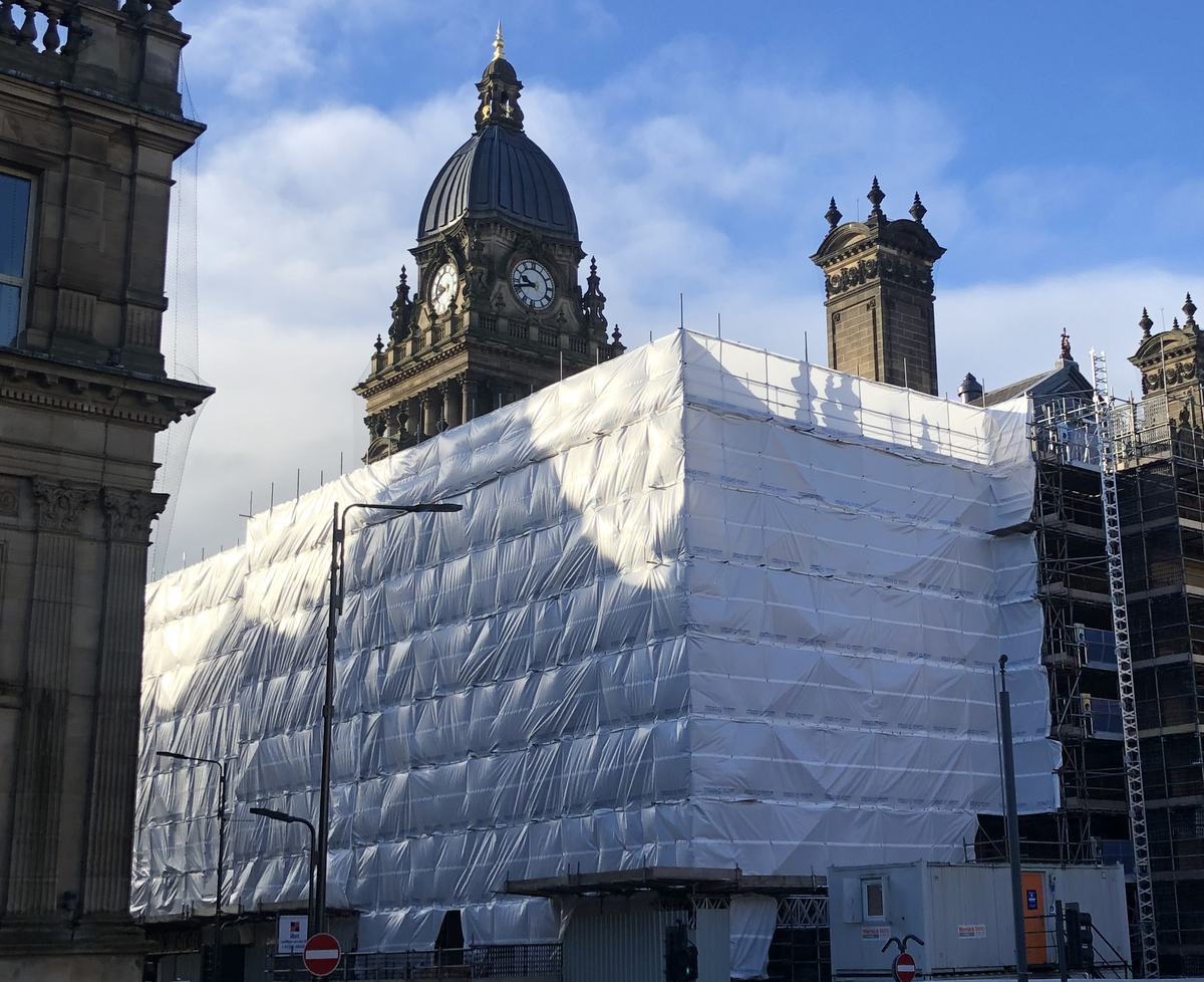 scaffold sheeting – 45m roll heavy-duty weather protection