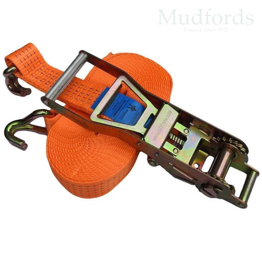 50mm Ergonomic Ratchet Strap with Claw Hooks | Mudfords