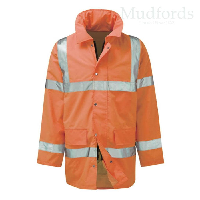 Hi Vis Padded Jacket Orange | Mudfords